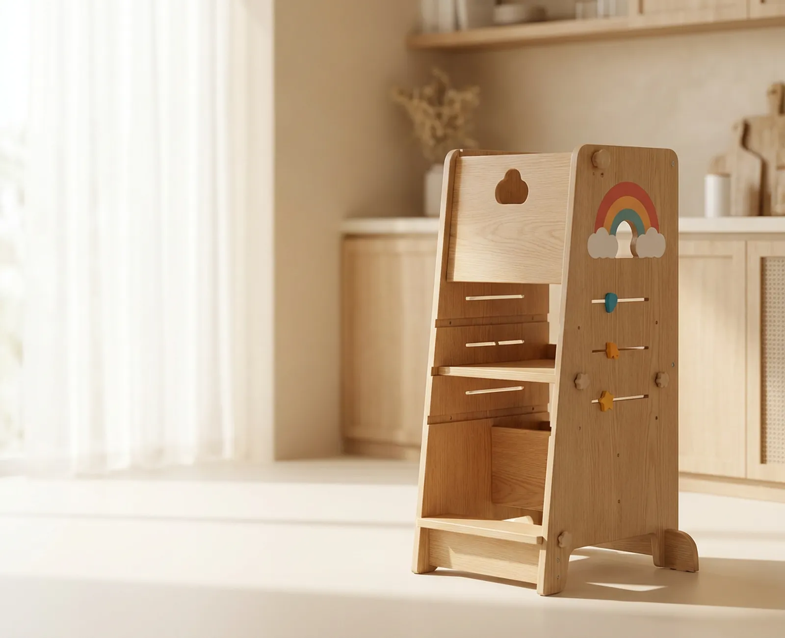 KIVARO wooden learning tower hero image
