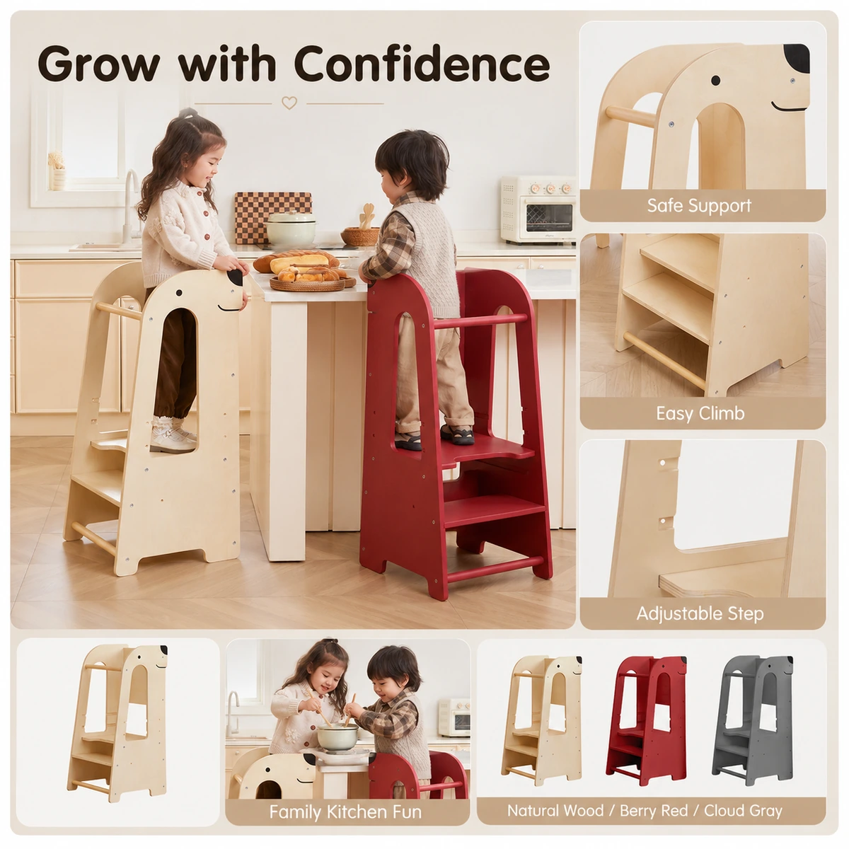 Multi-Color Adjustable Learning Tower Series reference series LT-A04
