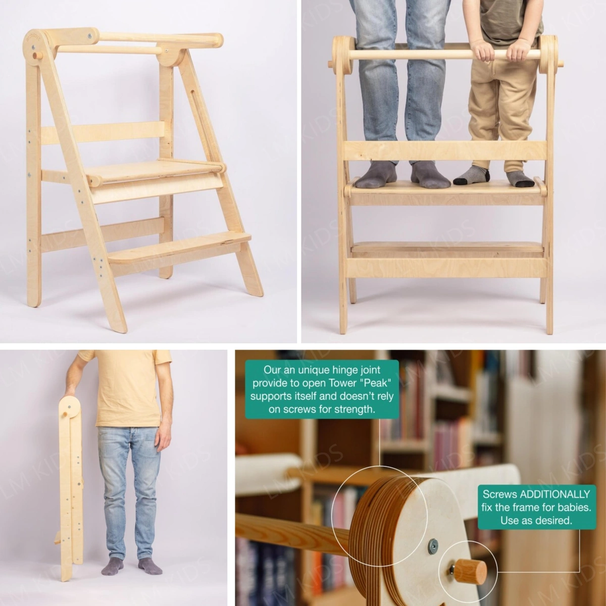 Natural Pivot-Frame Foldable Learning Tower temporary reference LT-F01