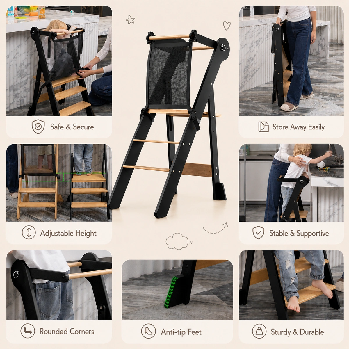 Reinforced Foldable Learning Tower temporary reference LT-F03