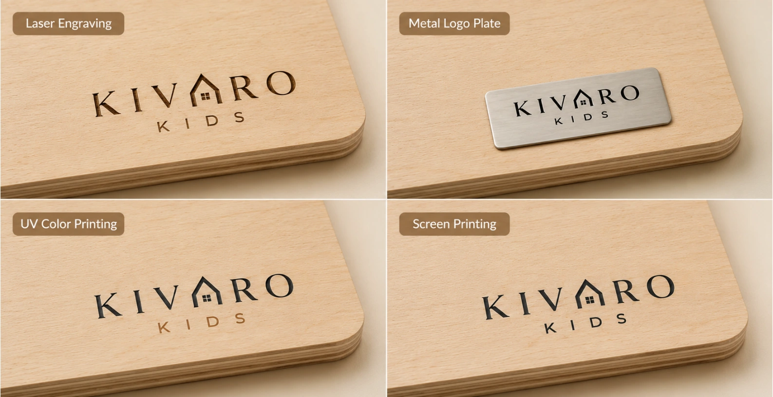 Learning tower private-label logo application options