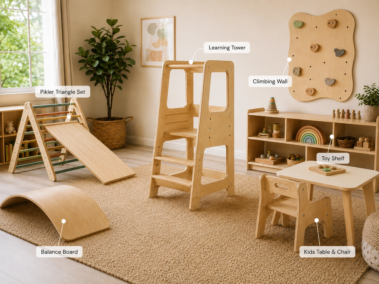 Learning tower collection planning with accessories